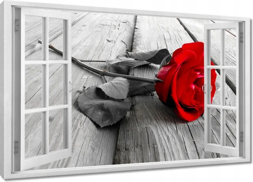 Vászonkép 90x60 Rózsa a hídon