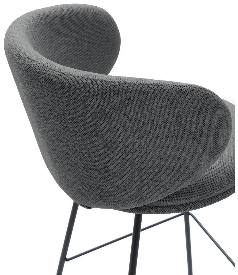 Sötétszürke bárszék szett 2 db-os (ülésmagasság 65 cm) Rush – Marckeric