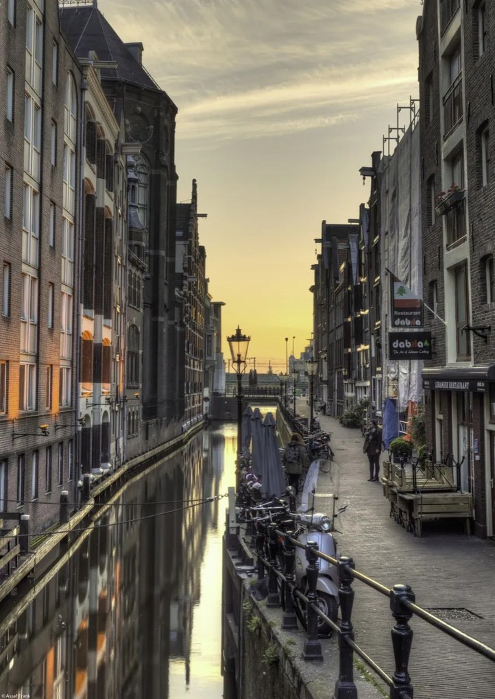 Poszter 29,7x42cm Csatorna Amszterdam városon keresztül 6, Assaf Frank