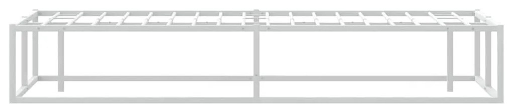 ágykeret matrac nélkül fehér 120x200 cm fém