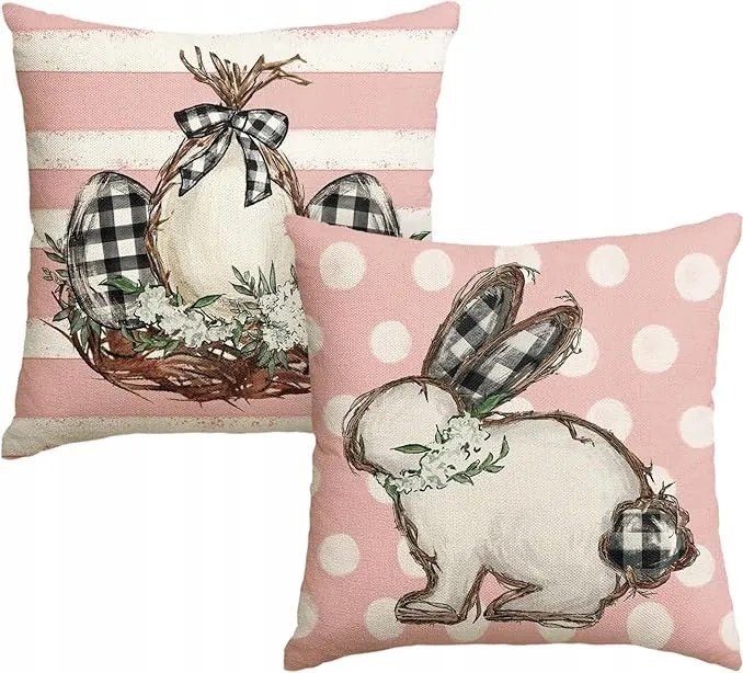 Artoid Mode Húsvéti párnahuzat 45x45 cm 2 db Rózsaszín