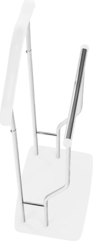 Fogas, néma szolga, króm + fehér, ELIAS