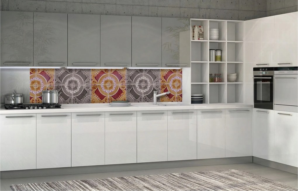 Fotótapéta flizelin csempe geometria minta 250x60 +ragasztó