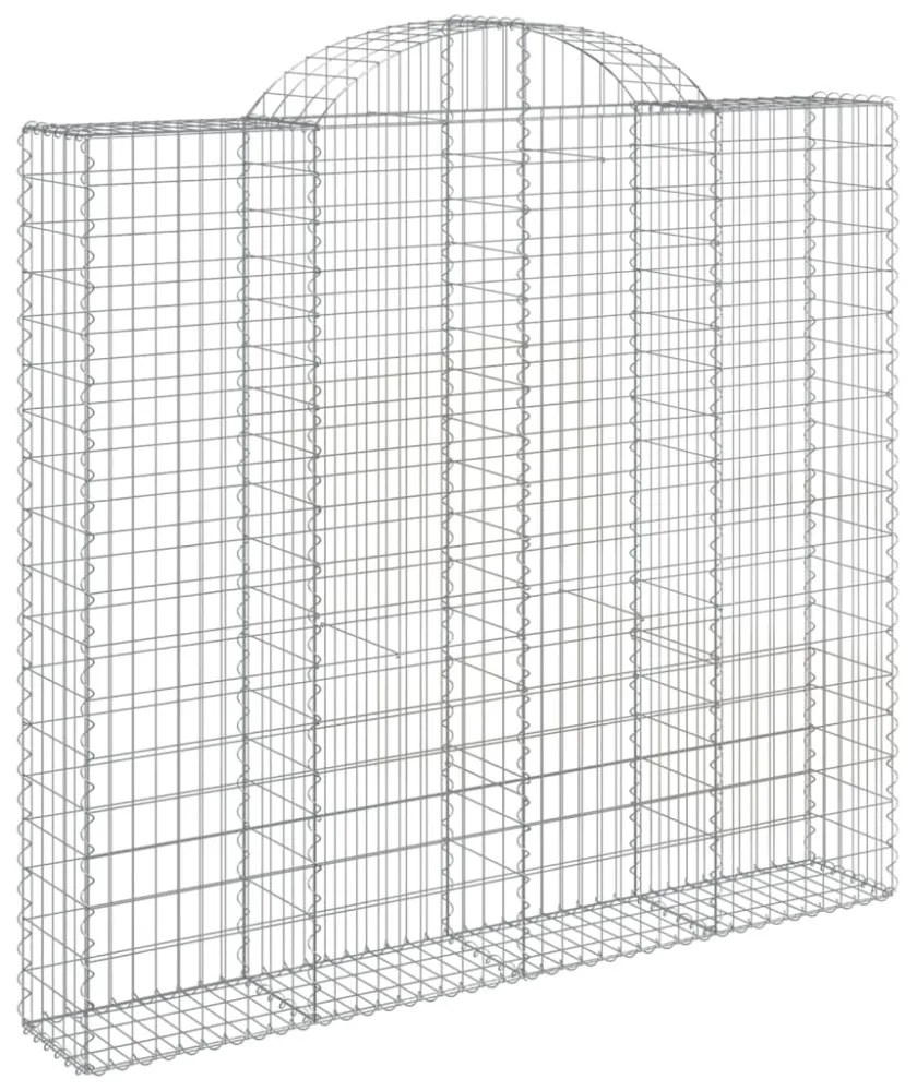 6 db íves horganyzott vas gabion kosár 200x50x180/200 cm