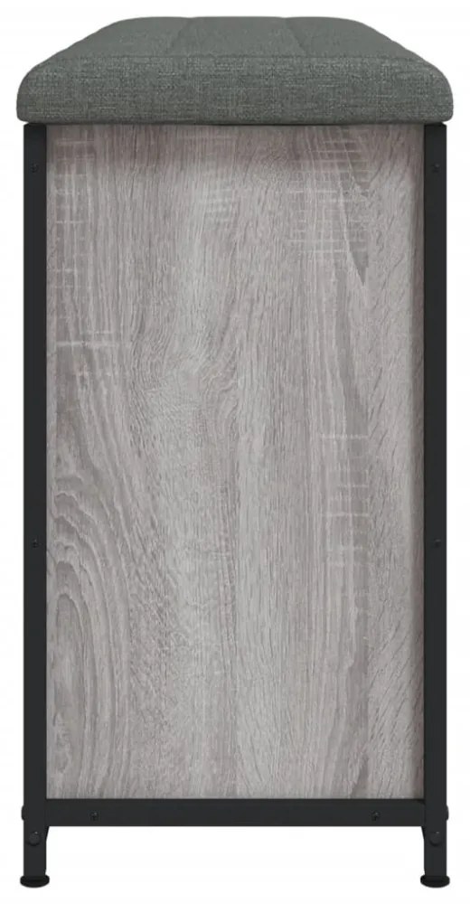 szürke sonoma színű cipőpad lehajtható fiókkal 102 x 32 x 56 cm