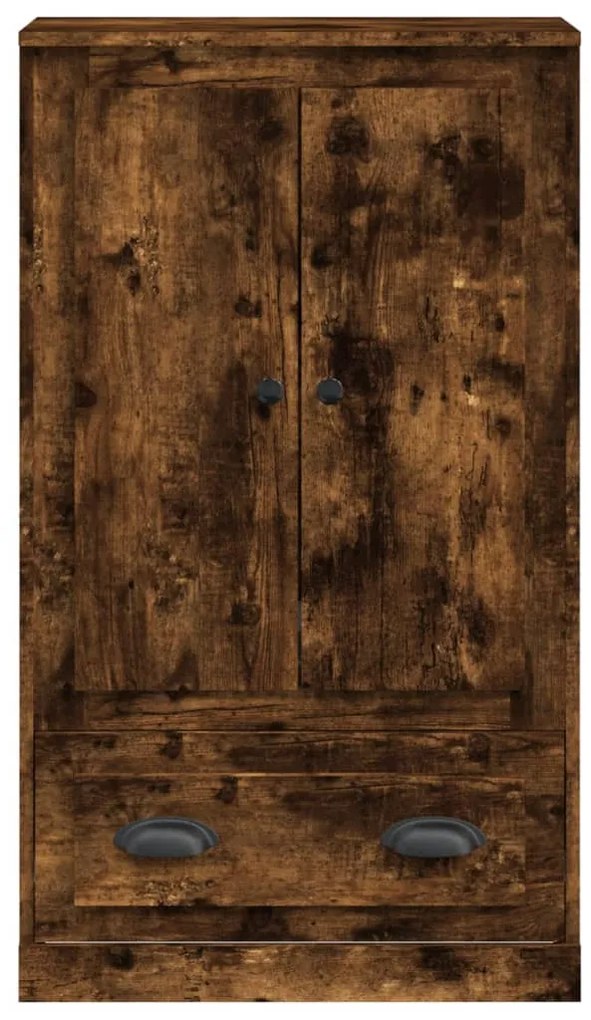 füstös tölgy színű szerelt fa magasszekrény 60x35,5x103,5 cm