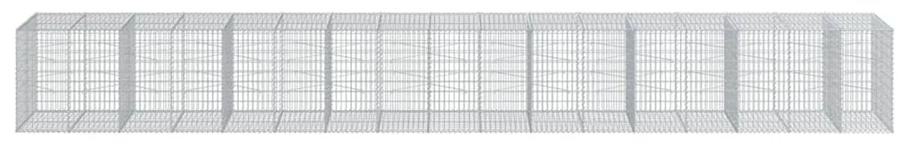 horganyzott vas gabion kosár fedéllel 950 x 100 x 100 cm