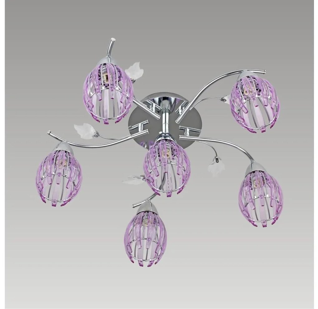 Prezent 61212 - Spotlámpa EZZO 6xG9/33W/230V lila