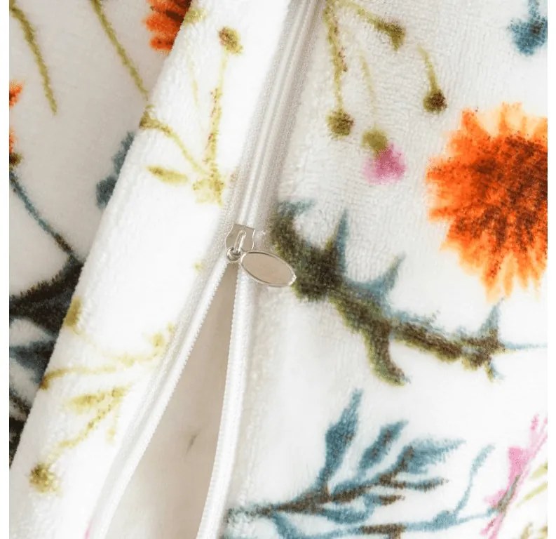 Mikroplüss ágyneműhuzat HERBALIS krémszínű Ágyneműhuzat mérete: 2 db 70 x 90 cm | 200 x 220 cm