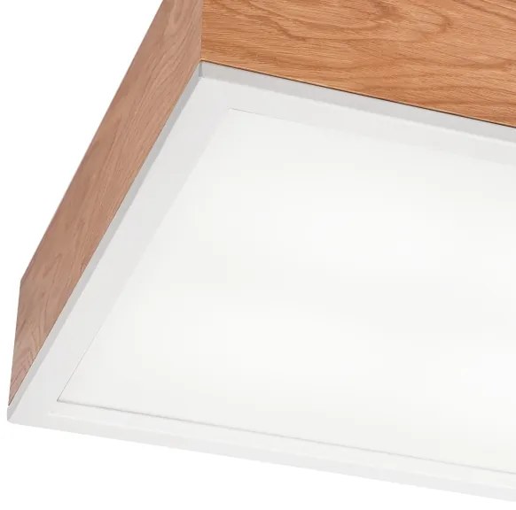 Mennyezeti lámpa OAK SQUARE 4xE27/15W/230V 39x39 cm tölgy/fehér