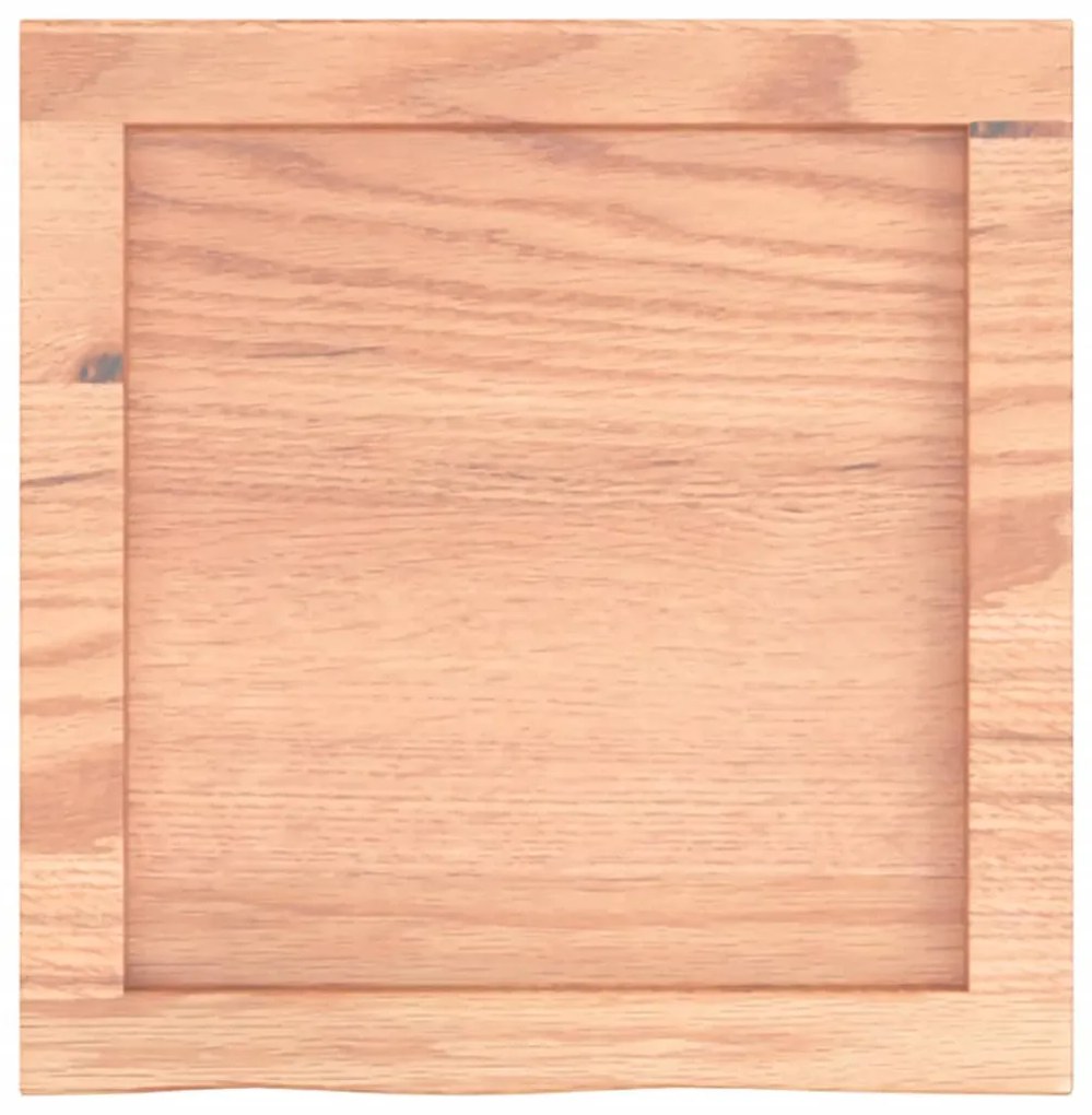 világosbarna kezelt tömör tölgyfa fali polc 40x40x(2-6) cm
