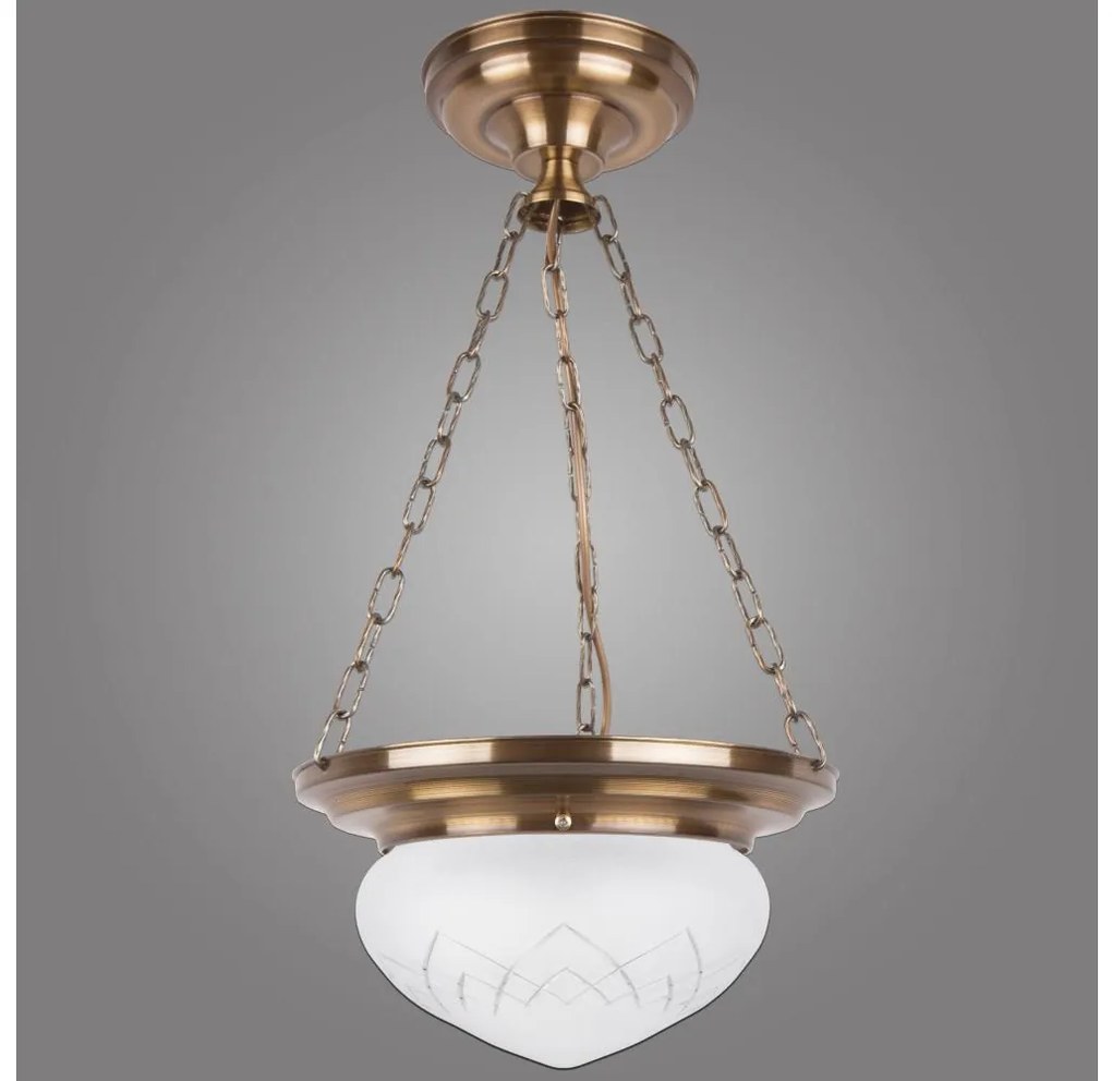 Kemar RI/PL/W/M - Csillár láncon RINAMA 1xE27/100W/230V sárgaréz