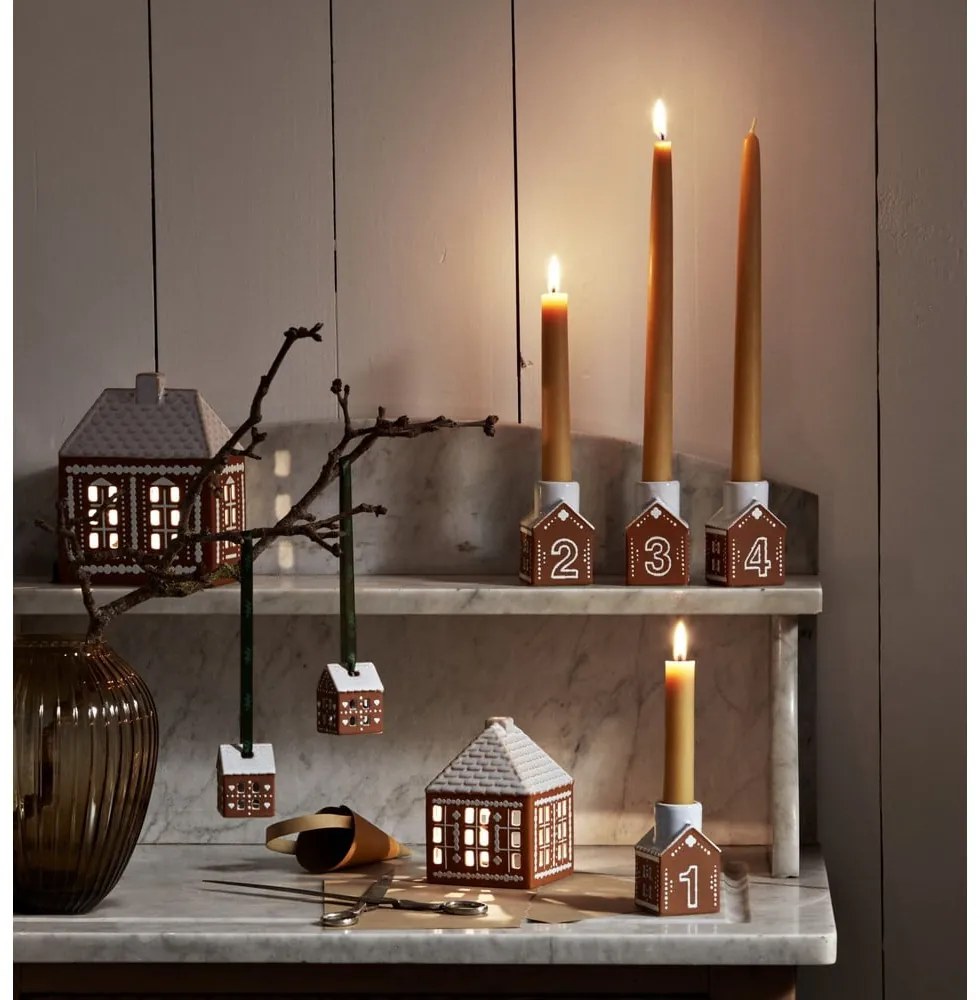 Kerámia adventi gyertyatartó Gingerbread – Kähler Design