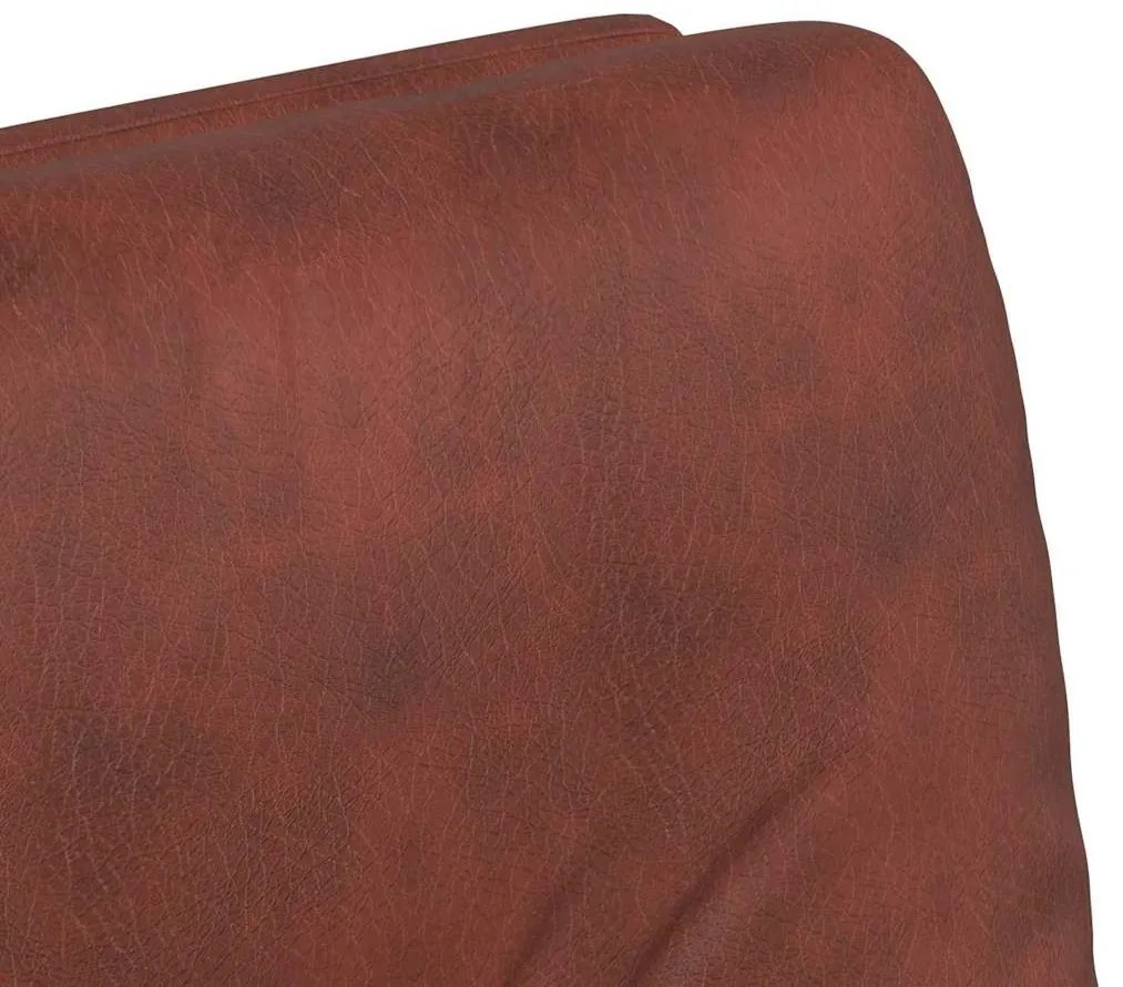 Kerekes Étkező Székek 2 pcs Fényes barna 57 x 67 x 95 cm Műbőr