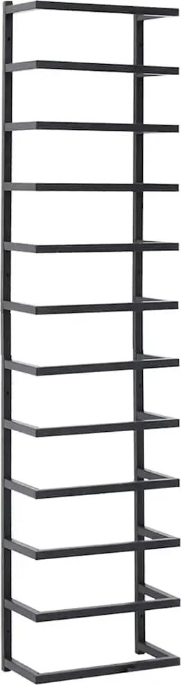 vidaXL fekete acél törölközőtartó 24 x 12 x 96 cm