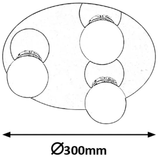 Rabalux 2113 - Fürdőszobai mennyezeti lámpa BECCA 3xG9/28W/230V IP44