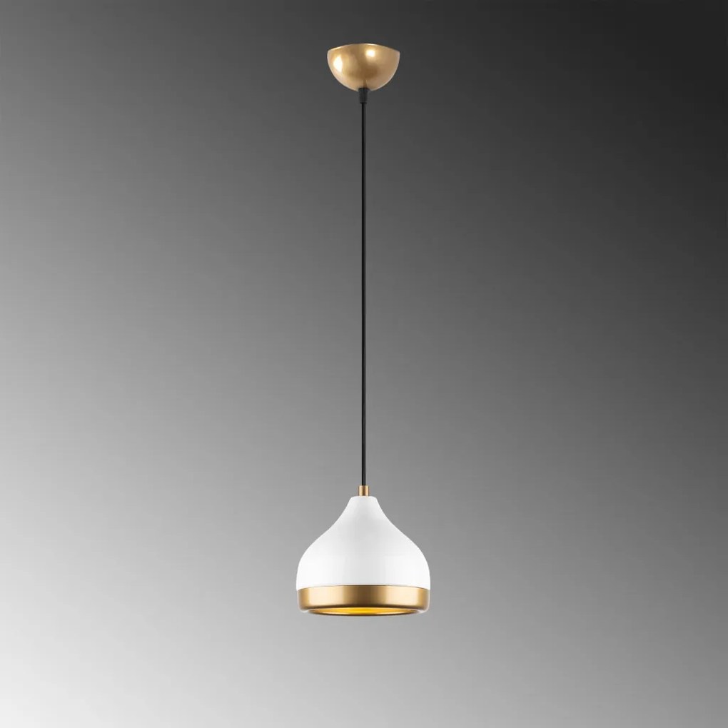 Yildo M-6870 fehér fém függőlámpa, Ø17 cm