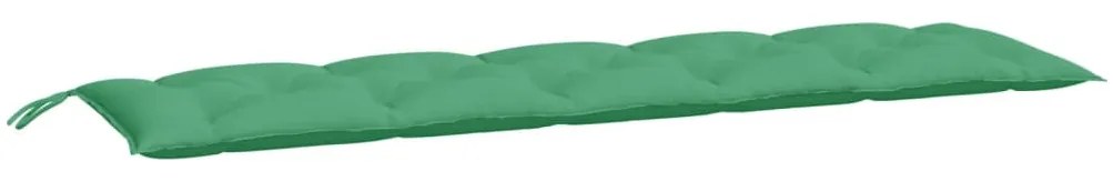 2 db zöld oxford szövet kerti padpárna 180 x 50 x 7 cm