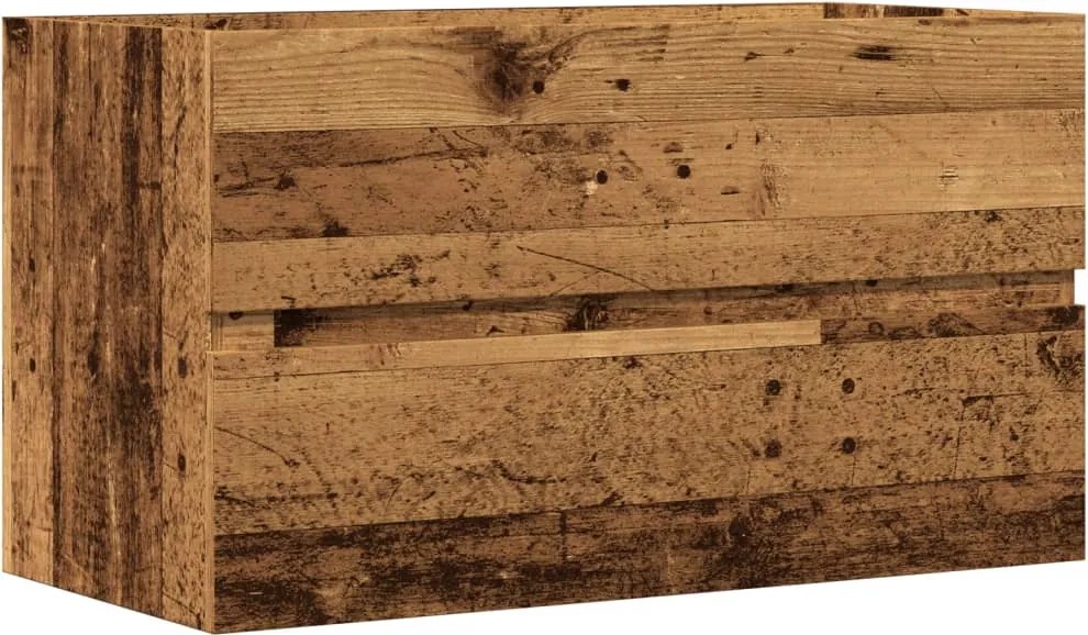 vidaXL antik fa színű szerelt fa mosdószekrény 90 x 38,5 x 45 cm