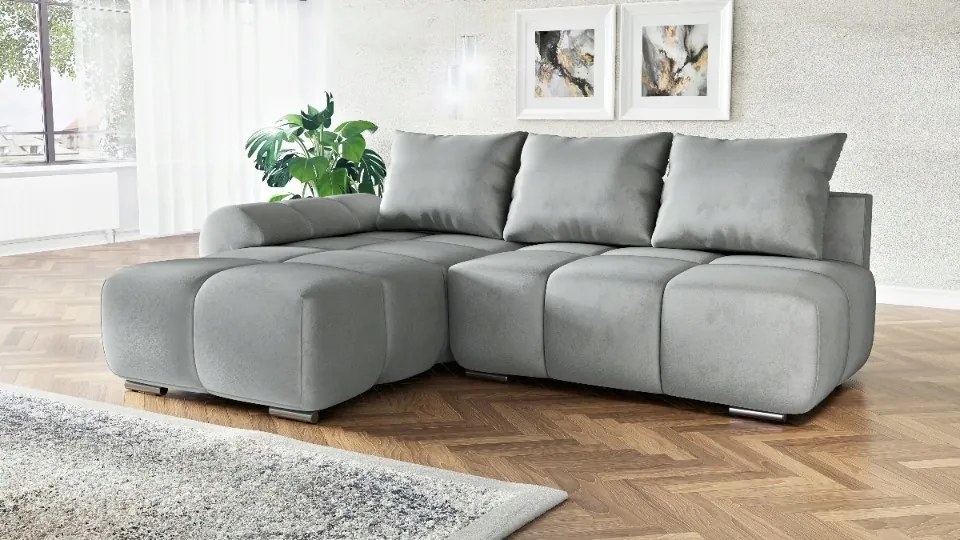 Szürke Összecsukható Sarok Nappali Szaruhártya 270 Bal Velúr Tároló