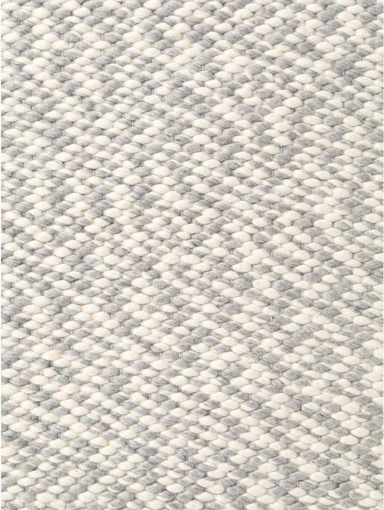 Világosszürke-krémszínű kézi szövésű gyapjú szőnyeg 140x200 cm Lyon Beans – Elle Decoration