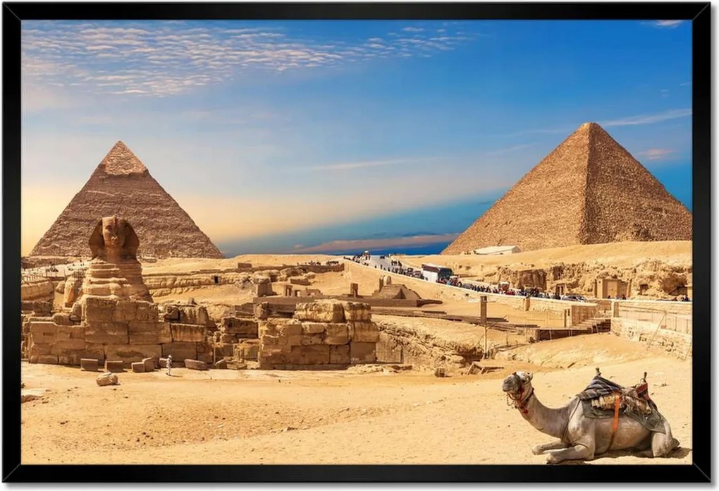 Poszterek keretben 60x40 Panoráma a piramisokra
