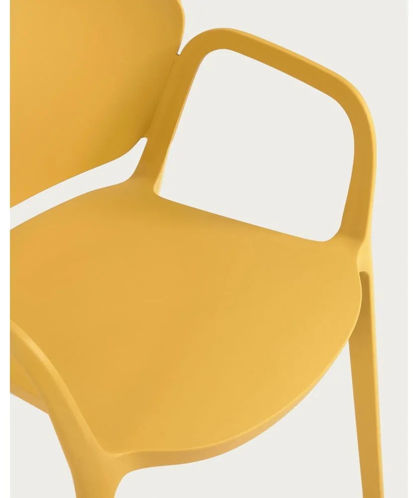 Sárga műanyag kerti szék Ania – Kave Home