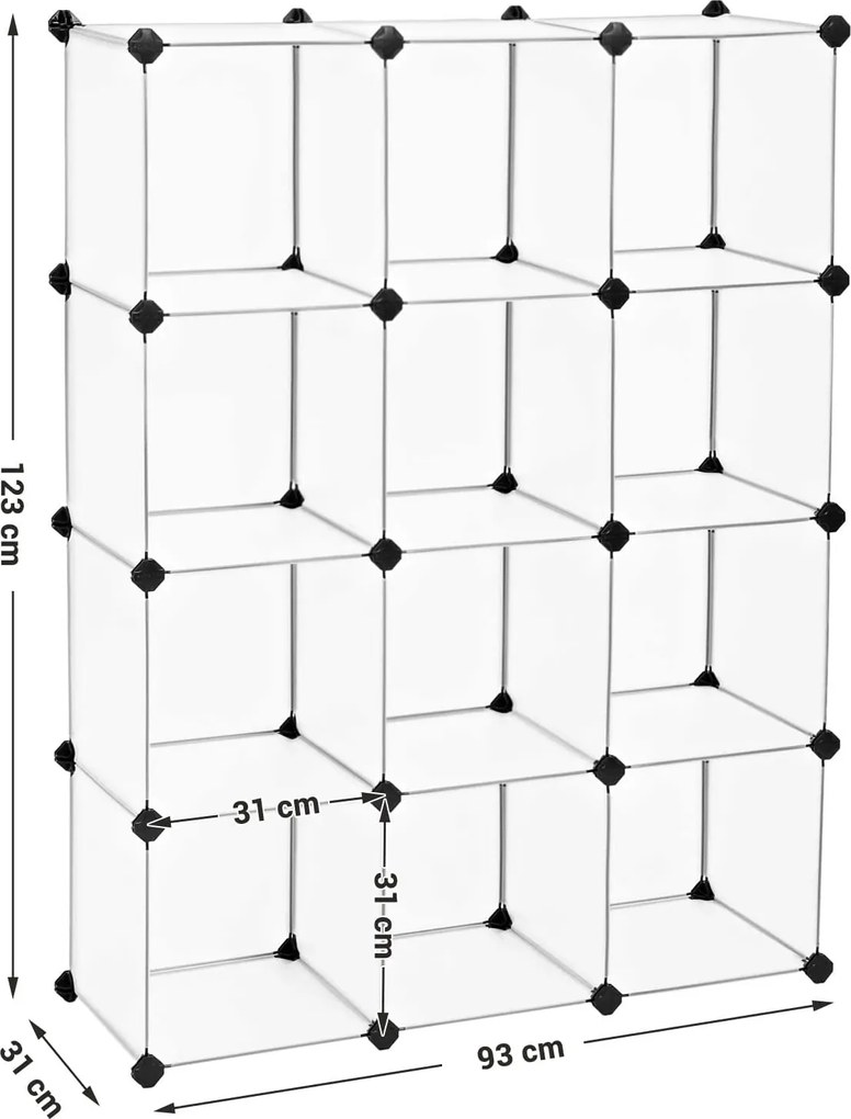 Kocka szekrény, könyvespolc, tároló, fehér