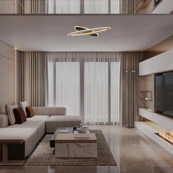 Rabalux 71313-LED Dimmelhető mennyezeti lámpatest TANELI 70W/230V 3000/4000/6000K fekete+távirányító