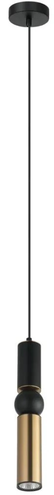 ITALUX PND-14290-1-BK-BRO - Csillár zsinóron ISIDORA 1xGU10/25W/230V fekete/bronz