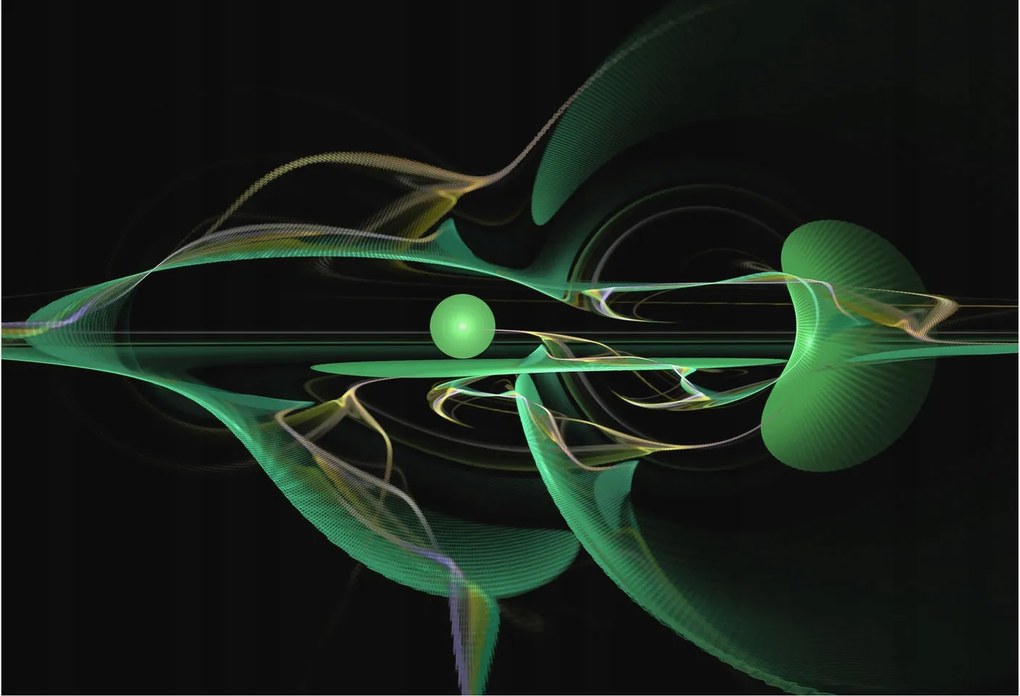 Fotótapéta Flizelin Tapéta Hálószobába és Nappaliba Zöld hullámok 152x104