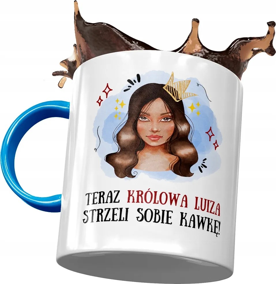 Kék Bögre Lujza Feleség Barátnő Ajándék Nyomtatott Fotóval