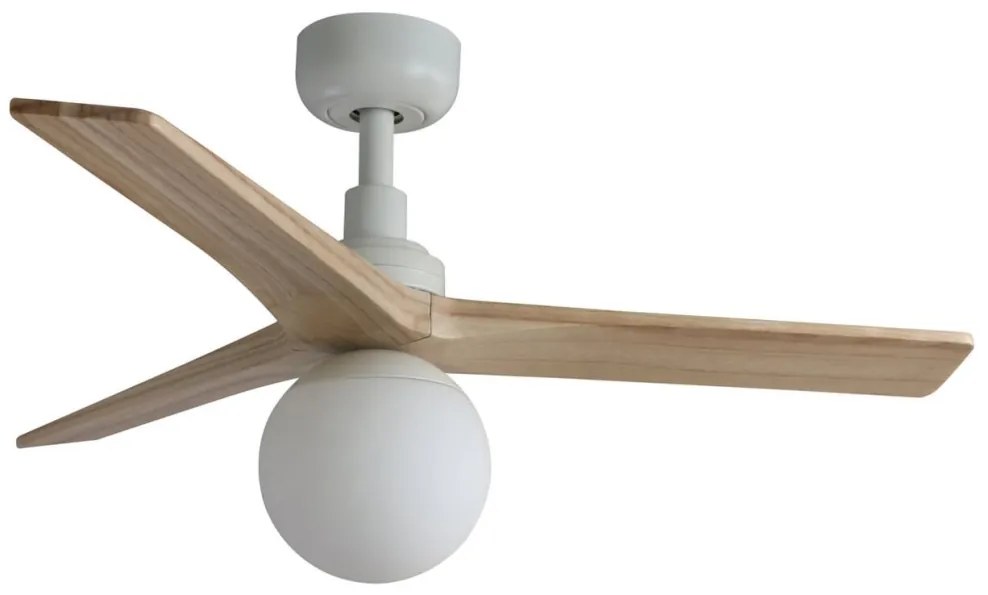 FARO 34281-11L - Mennyezeti ventilátor KLIM S 1xE27/15W/230V fenyő/fehér + távirányító