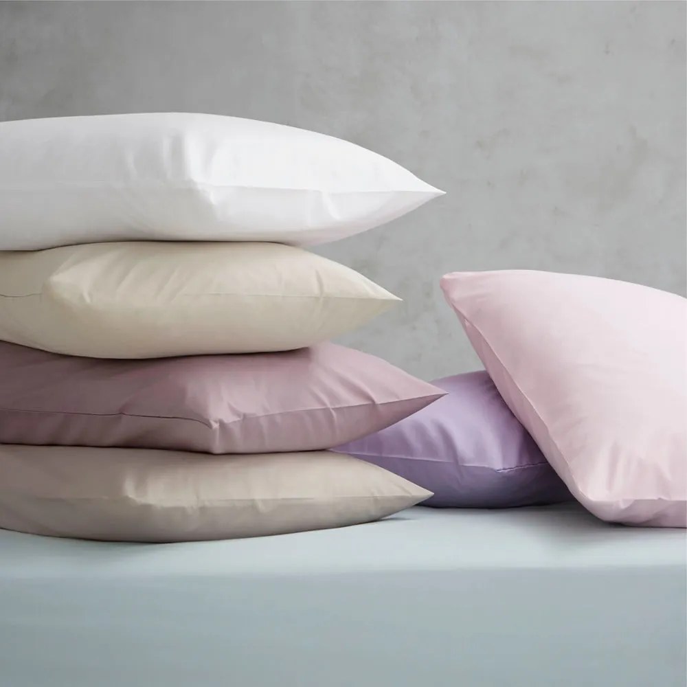 Krémszínű gumis perkál ágykeret huzat 135x190 cm Easy Iron Percale – Catherine Lansfield