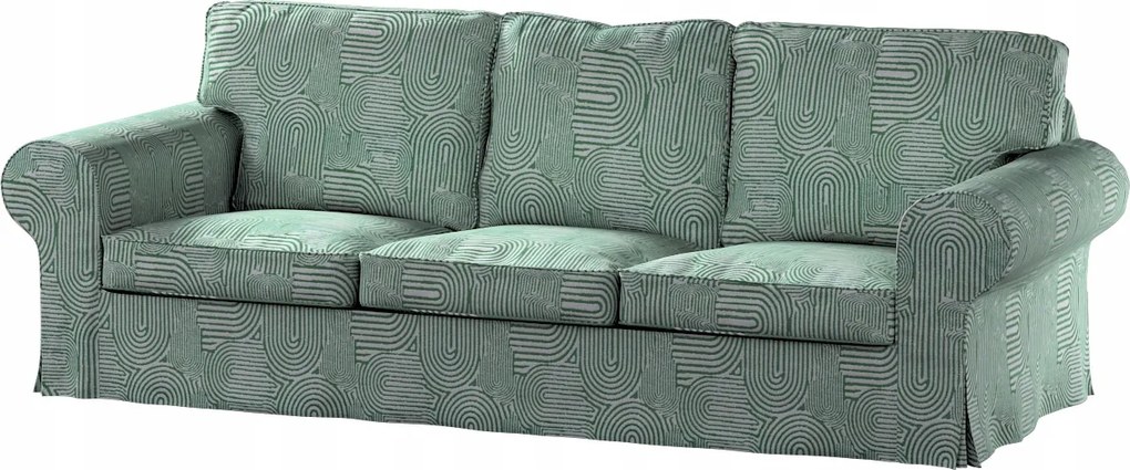 Ektorp 3 személyes kanapé huzat, összecsukható Ikea menta-ecru