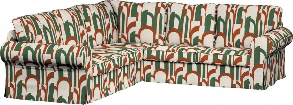 Ektorp Ikea sarokkanapé huzat, zöld