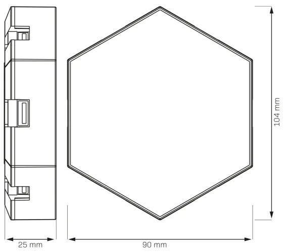 LED RGBW Dimmelhető fali dekor lámpa MAYA LED/1W/230V + távirányítás