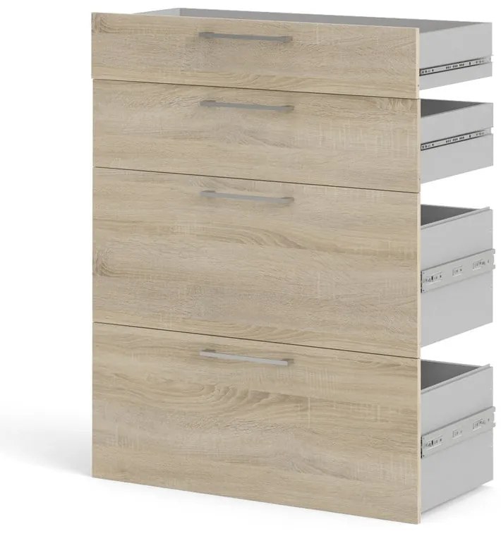 Natúr színű bútorelem - fiókok tölgyfa dekorral 84x105 cm Prima – Tvilum