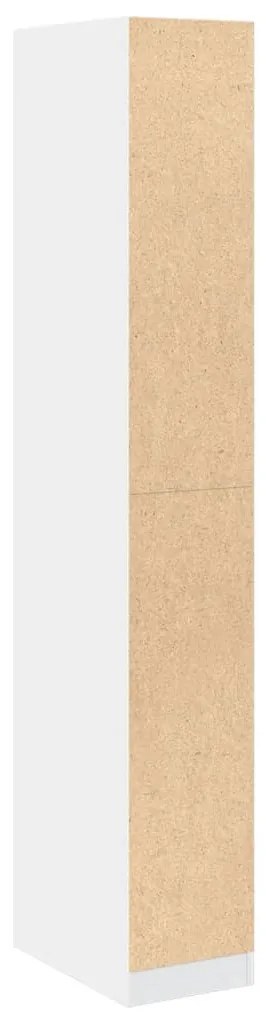 fehér szerelt fa ruhásszekrény 30 x 50 x 200 cm