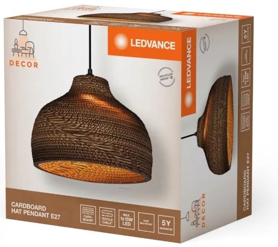 Ledvance - Csillár zsinóron DECOR CARDBOARD 1xE27/15W/230V átm. 36 cm
