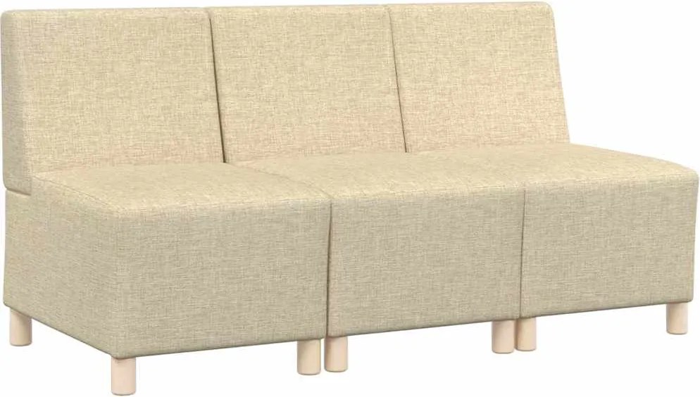vidaXL Karfa Nélküli Modularis Kanapé Egység 3 pcs Krém