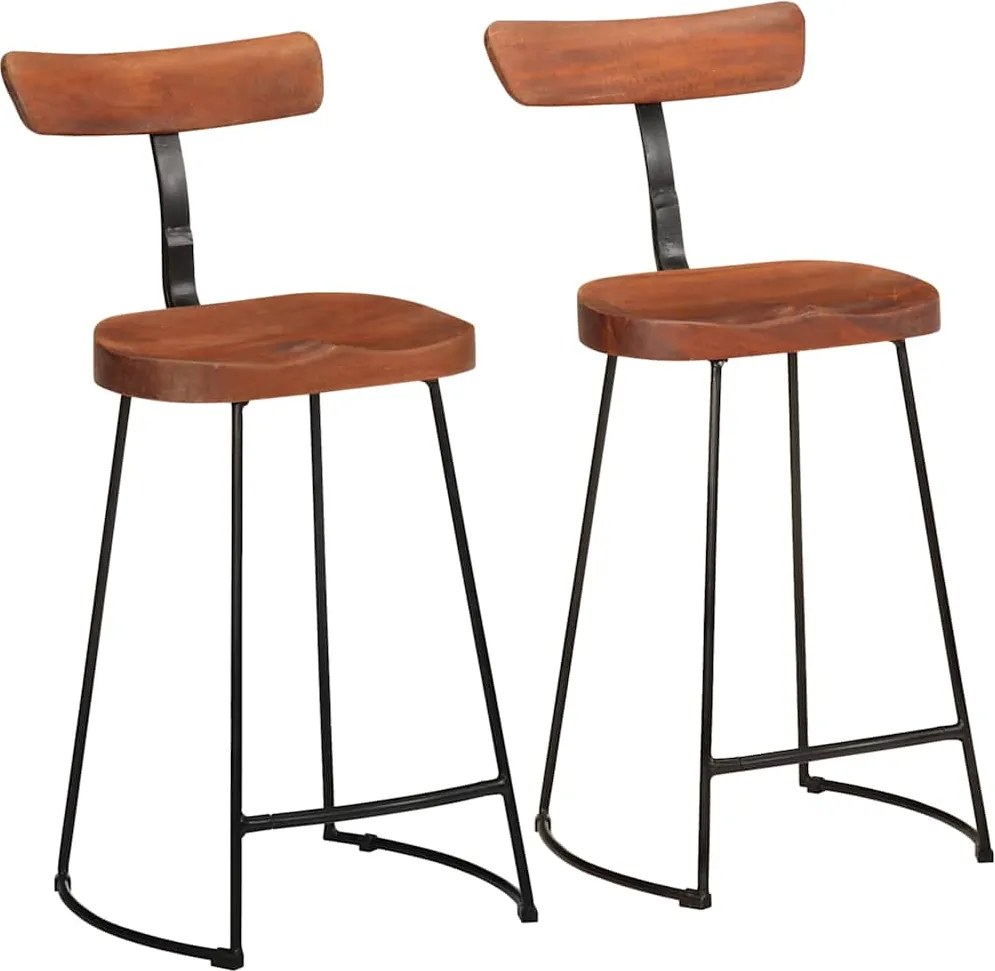 vidaXL Bárszékek 2 db 49x43x88 cm tömör fa Mango
