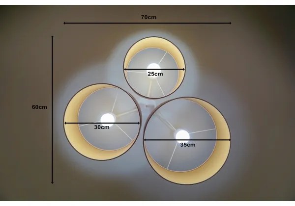 Duolla - Mennyezeti lámpa ROLLER TRIO 3xE27/60W/230V rózsaszín