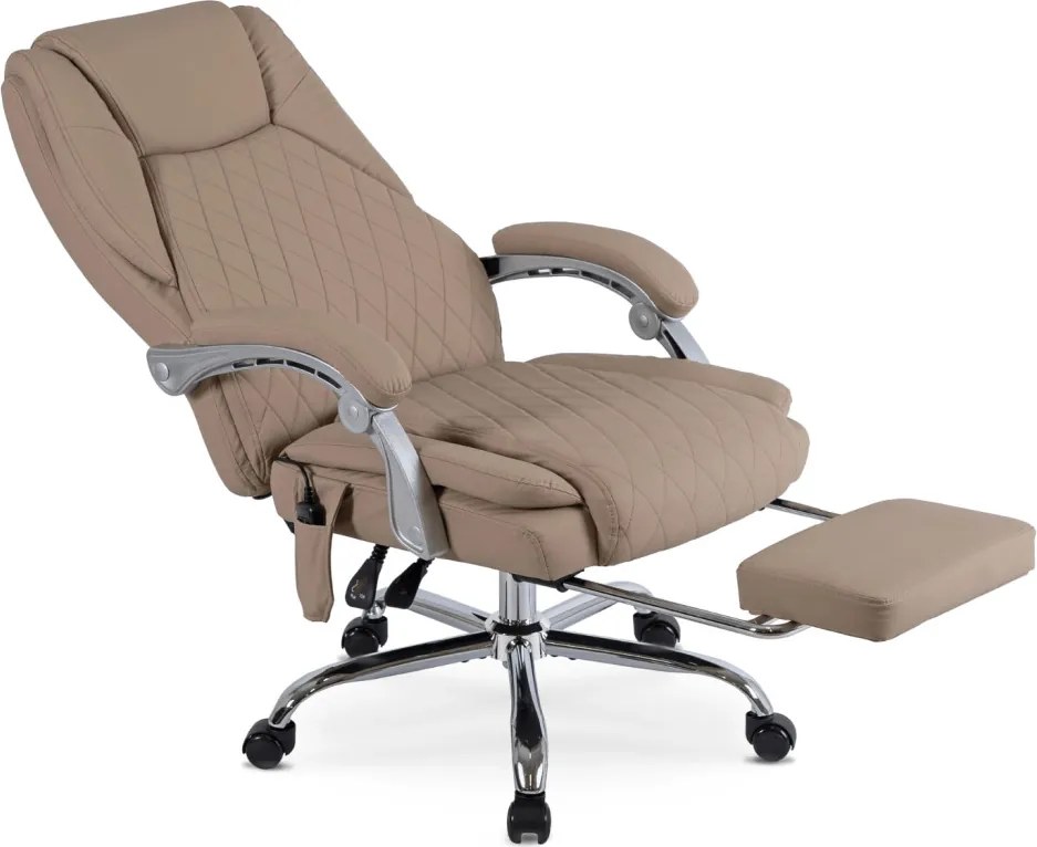 GIORGIO forgó masszázsfotel, bézs