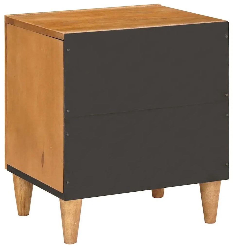 Éjjeli asztal 2 pcs Világosbarna 40 x 33 x 46 cm tömör mangófa