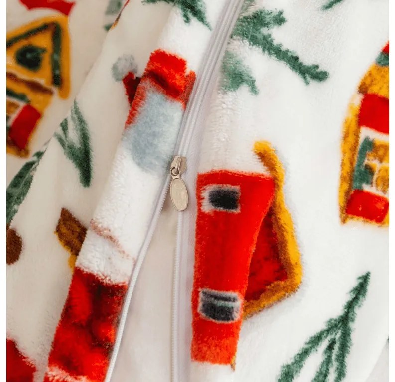 Mikroplüss ágyneműhuzat FESTIVE MAGIC fehér Ágyneműhuzat mérete: 80 x 80 cm | 135 x 200 cm