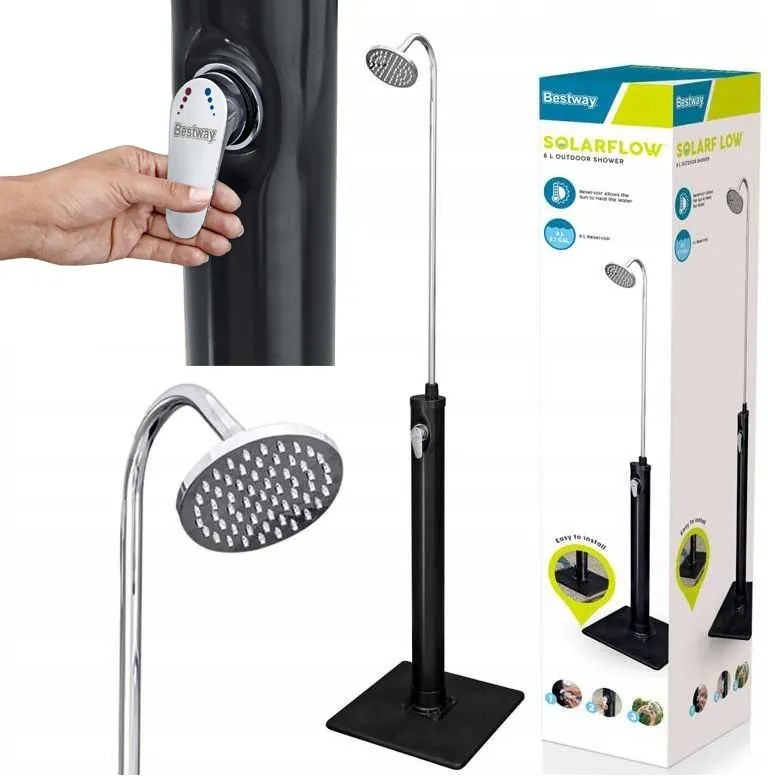 Kényelmes Stabil Napelemes Kerti Kempingzuhany 8 L Bestway 58694