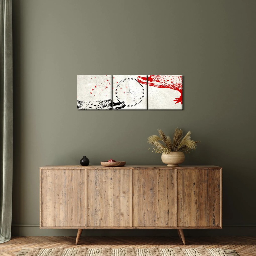Kép - krokodilok (órával) (90x30 cm)