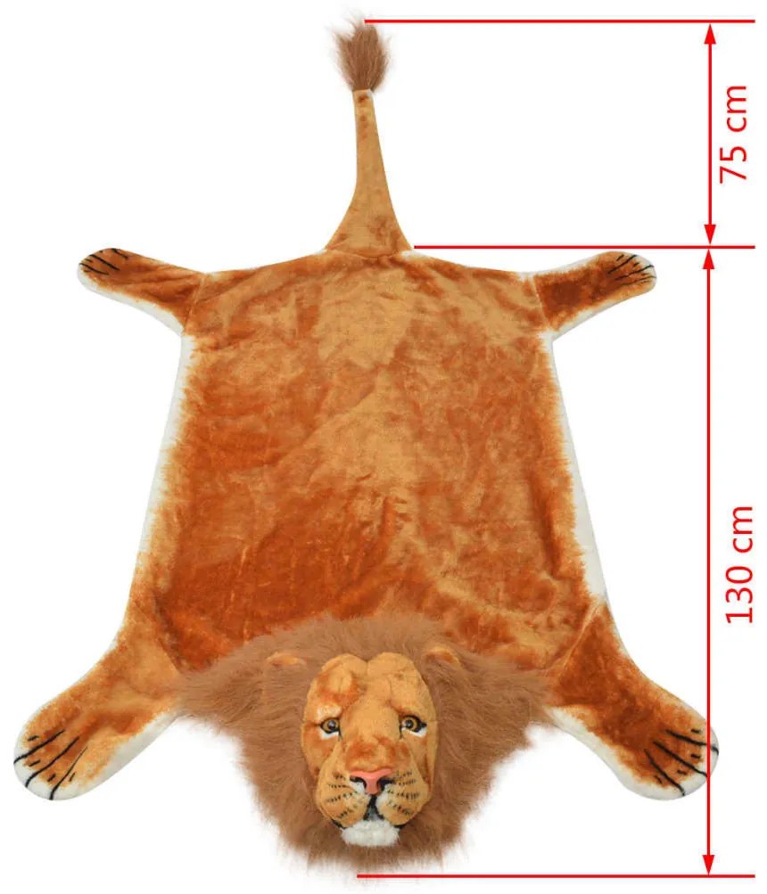 barna plüss oroszlán szőnyeg 205 cm