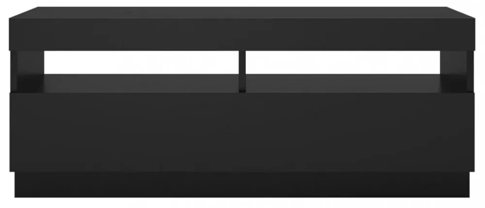 fekete TV-szekrény LED-lámpákkal 100 x 35 x 40 cm